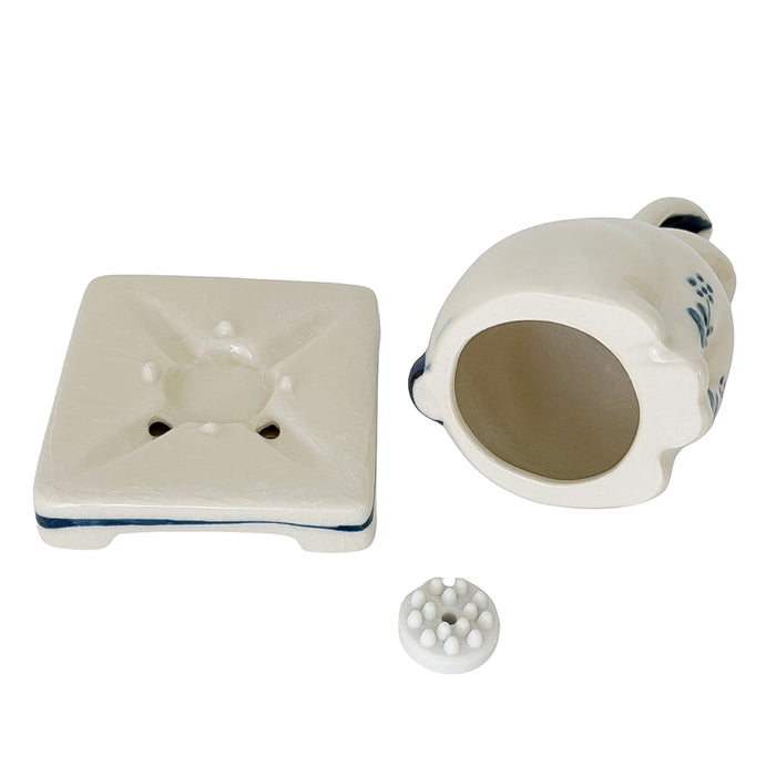 PORCELAIN INCENSE BURNER - Rabbit (White Finish)