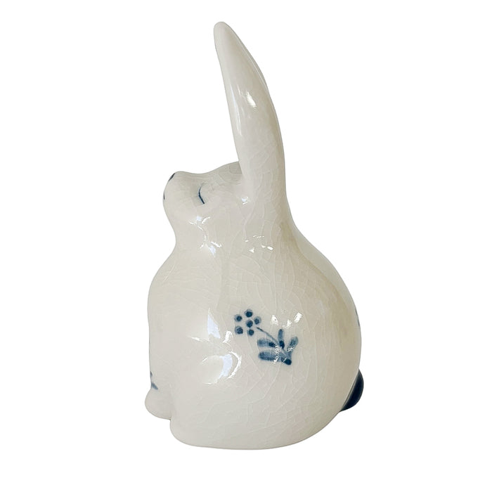 PORCELAIN INCENSE BURNER - Rabbit (White Finish)