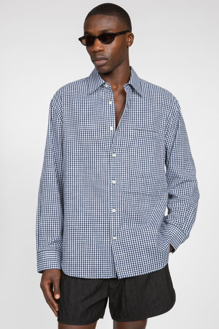 Primary Big Pocket Shirt - Blue Gingham