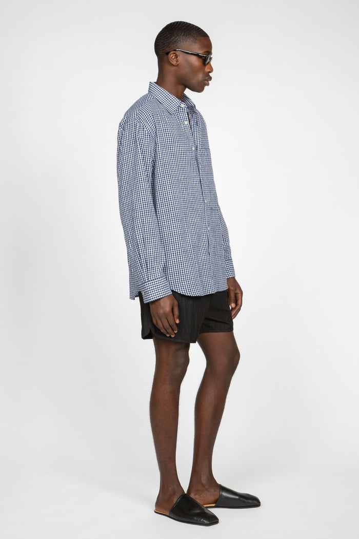 Primary Big Pocket Shirt - Blue Gingham