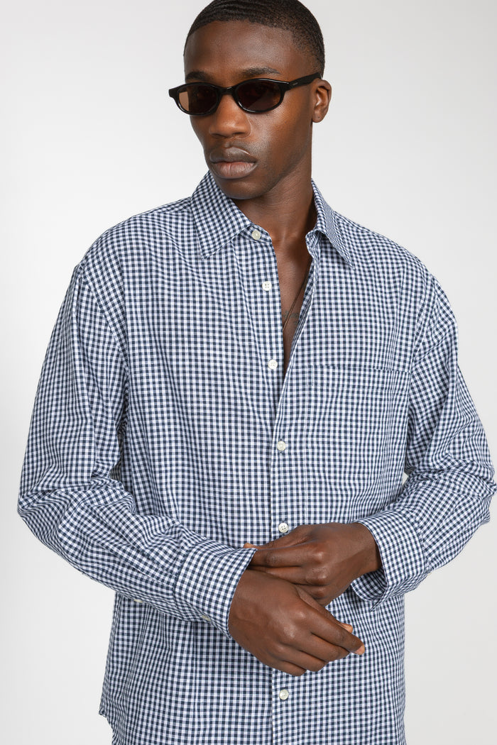 Primary Big Pocket Shirt - Blue Gingham