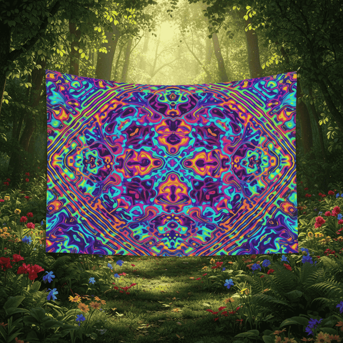 Psychedelic Kaleidoscope Wall Tapestry - Smokin Resin Company