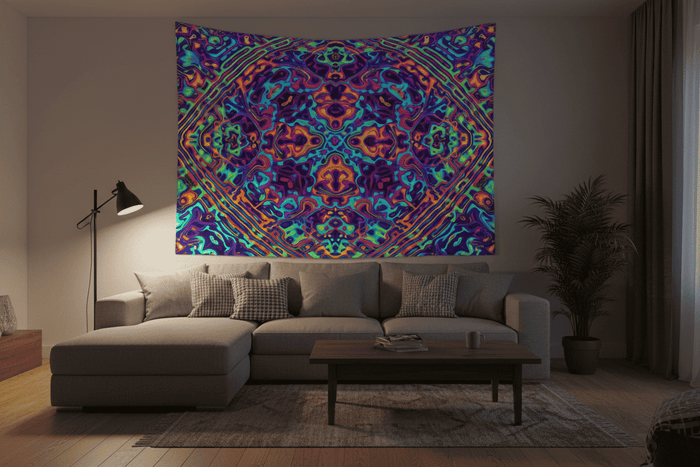 Psychedelic Kaleidoscope Wall Tapestry - Smokin Resin Company