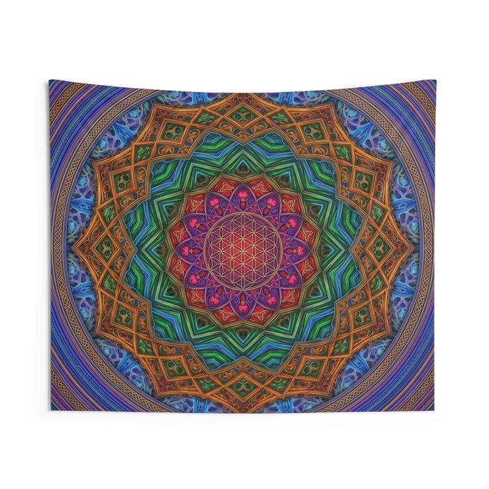 Psychedelic Multicolor Mandala Tapestry - Smokin Resin Company
