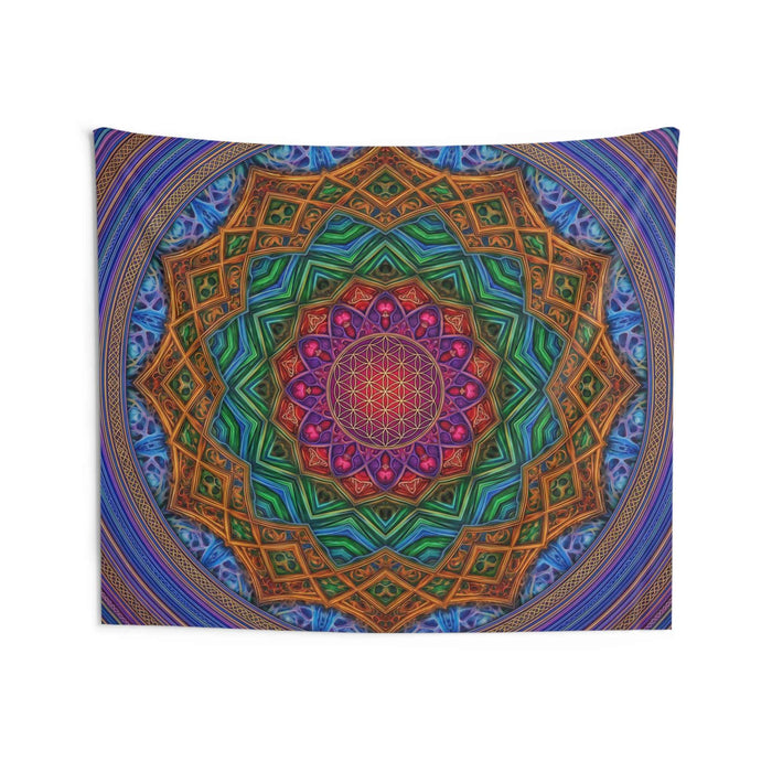 Psychedelic Multicolor Mandala Tapestry - Smokin Resin Company