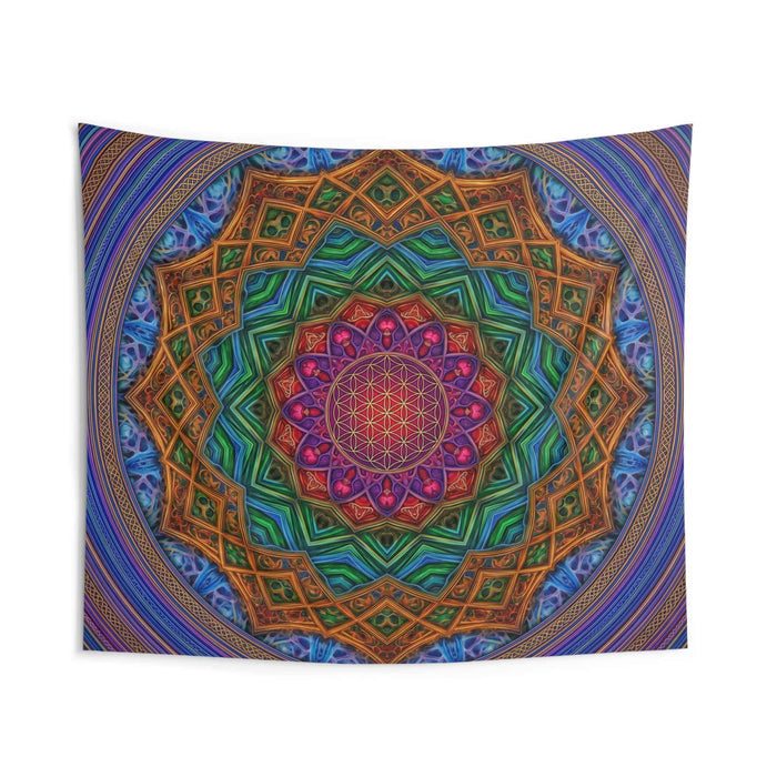 Psychedelic Multicolor Mandala Tapestry - Smokin Resin Company