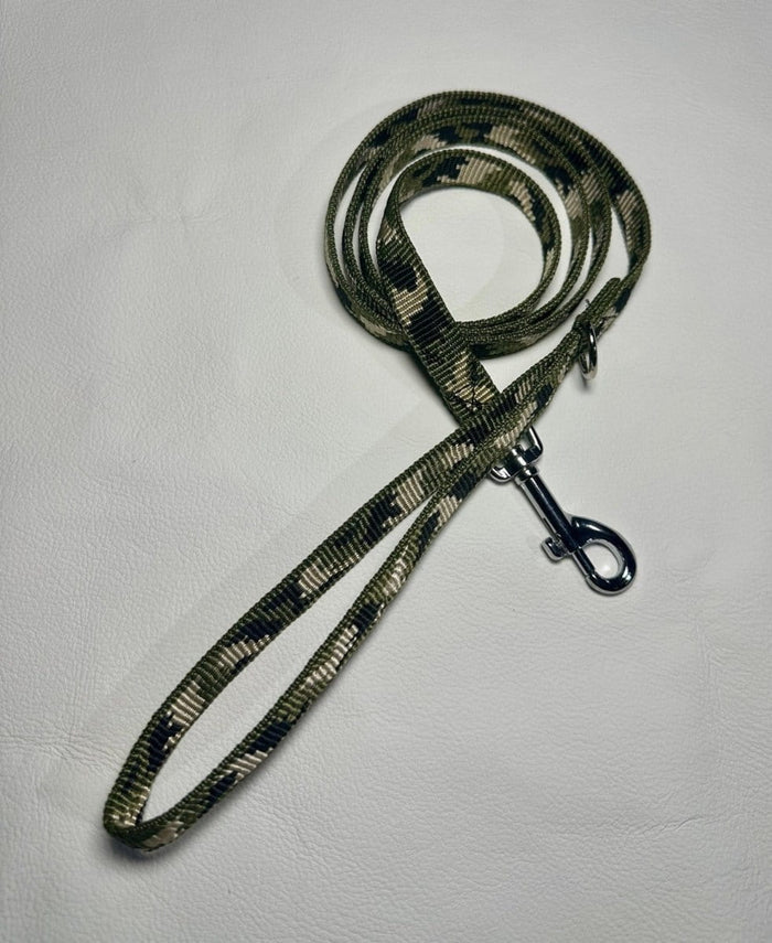Dogtraining101 Puppy/Small Dog Green Camo 1.2m x 15mm Lead