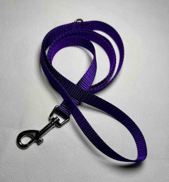 Dogtraining101 Puppy/Small Dog Plain Dark Purple 1.2m x 16mm wide Lead