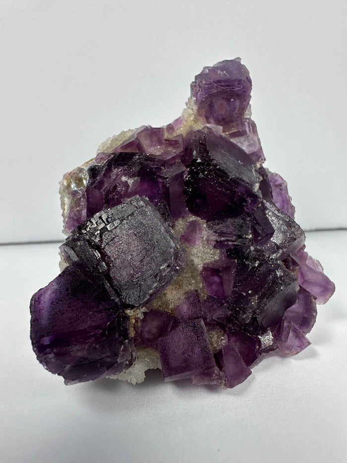 Purple Cubic Fluorite on matrix - Smokin Resin Company