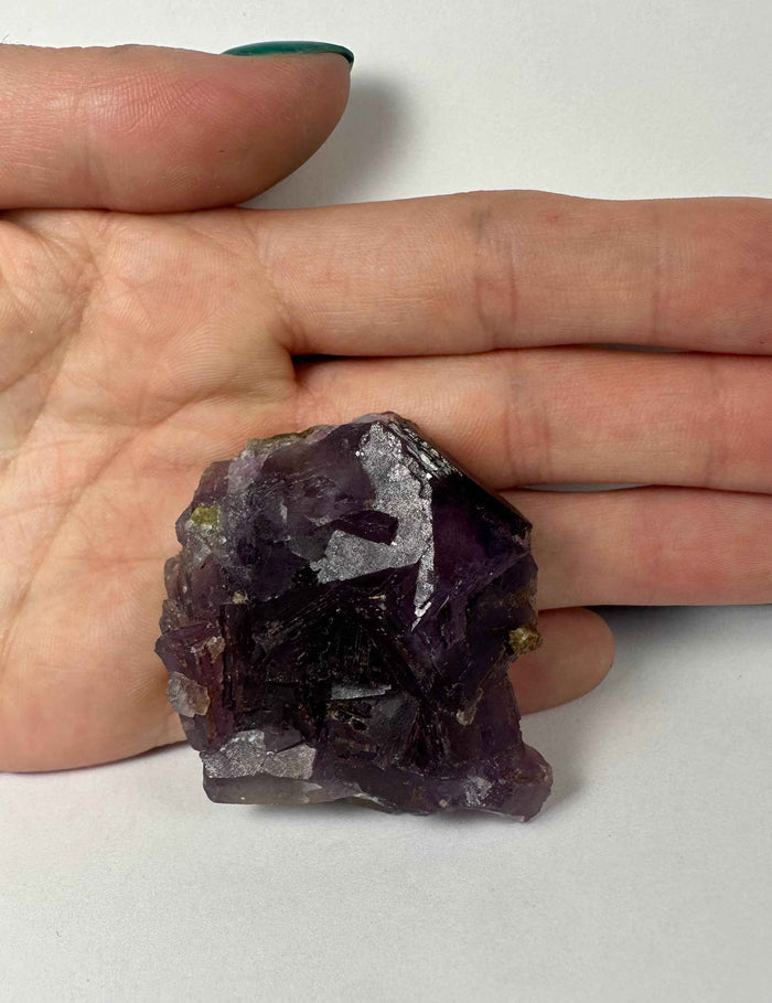Purple Cubic Fluorite on matrix - Smokin Resin Company