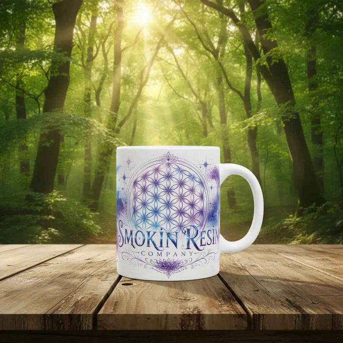 Purple Flower of Life Ceramic Mug