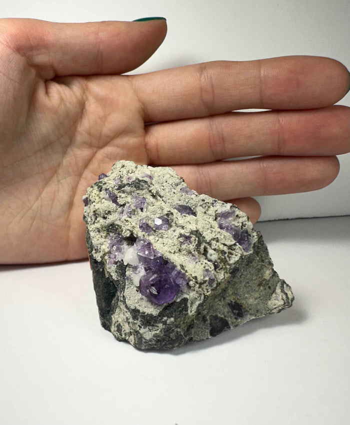 Purple Fluorite Clusters on Matrix - Smokin Resin Company