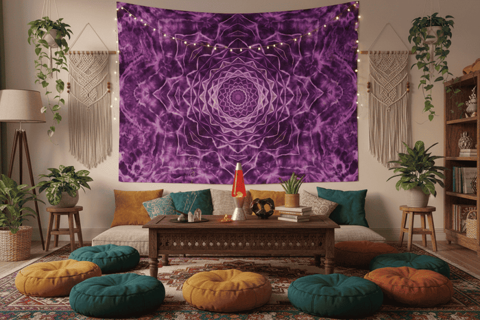 Purple Mandala Wall Tapestry - Smokin Resin Company