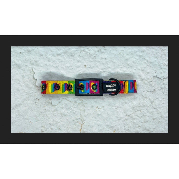 Dogtraining101 Large / Silver Rainbow Heart Buckle Collar