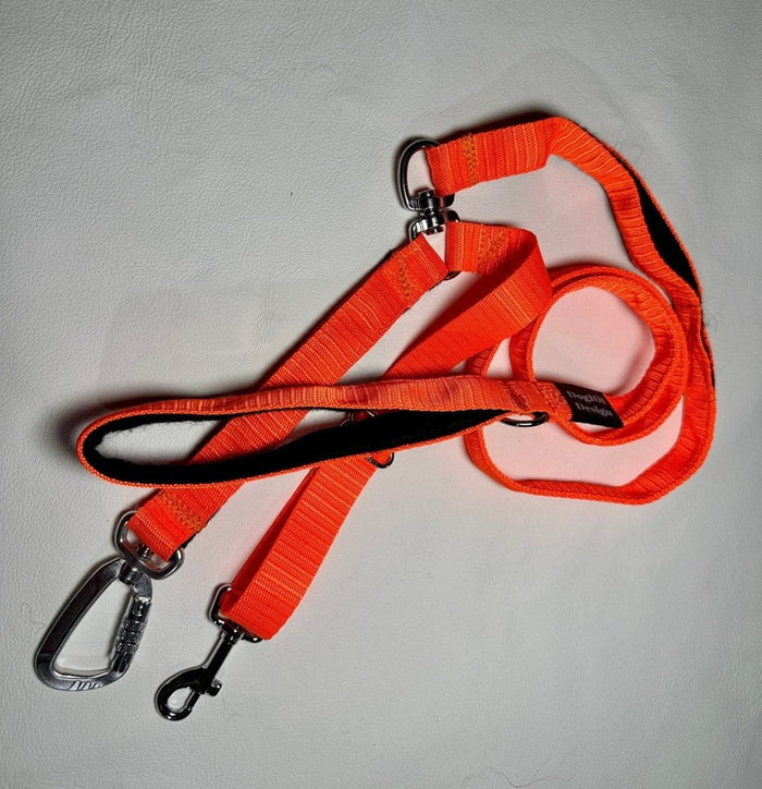 Dogtraining101 Reactive Bright Orange 1.5m x 25mm Lead