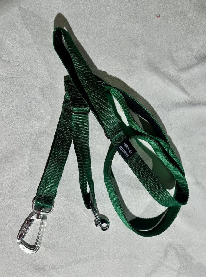Dogtraining101 Reactive Plain Dark Green Lead