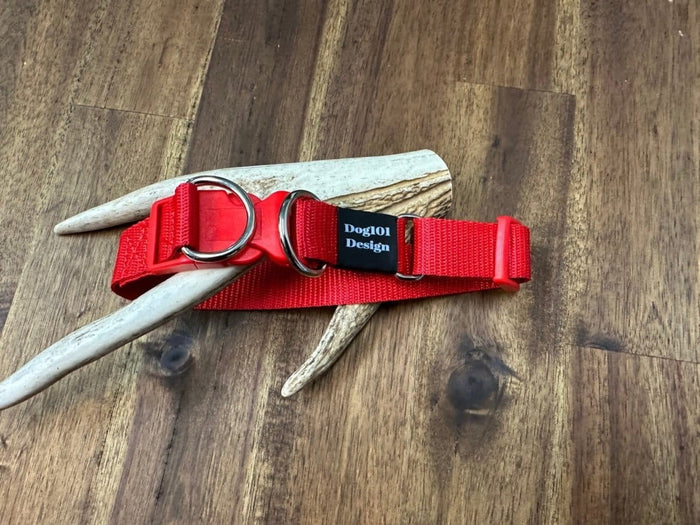 Dogtraining101 Large Red - Red Clip Double Up Collar