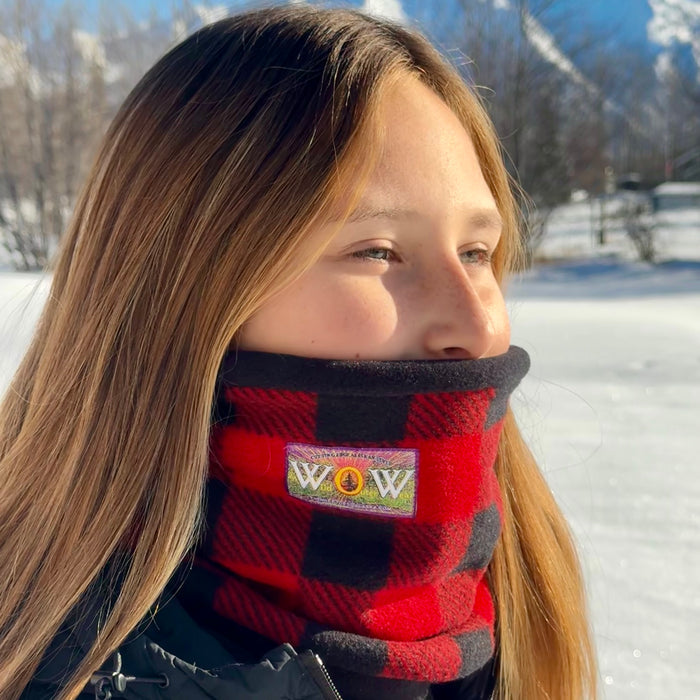 Red & Black Buffalo Plaid Neck Gaiter