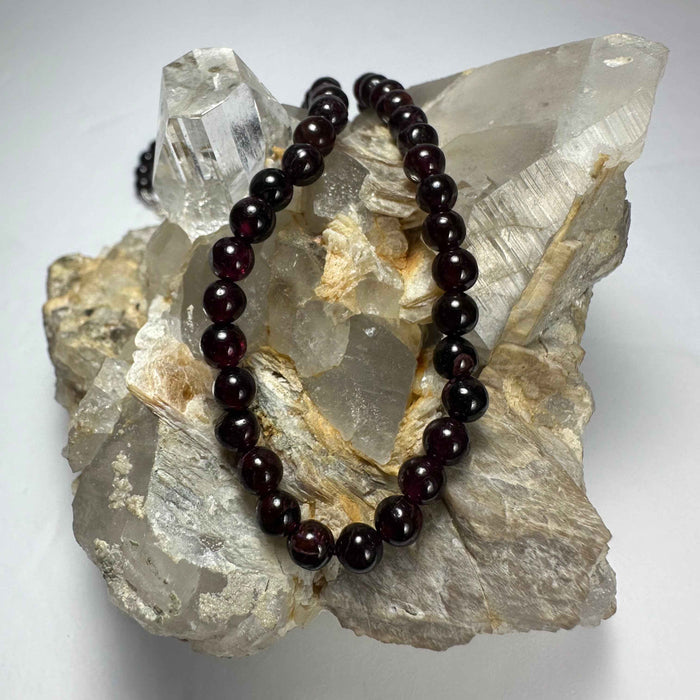 Red Garnet Round Bead Necklace - Smokin Resin Company