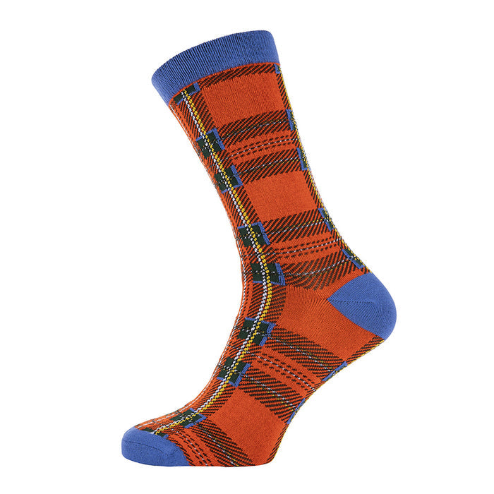 Red tartan Bamboo crew socks
