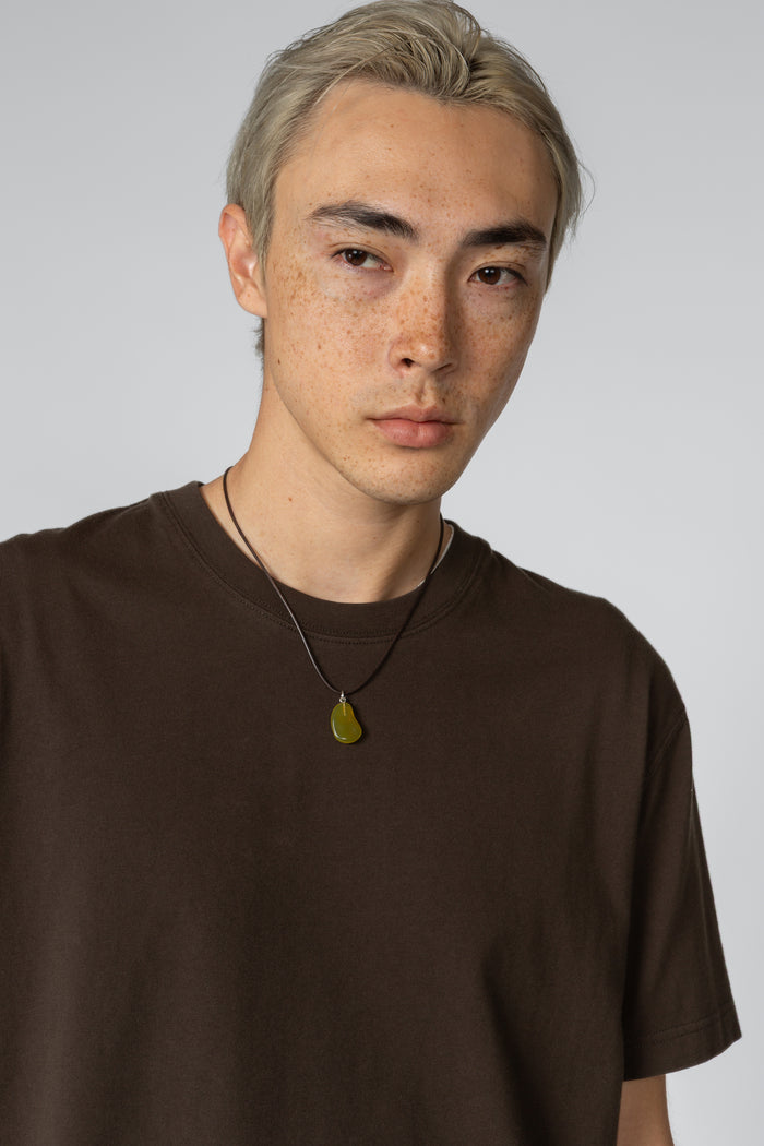 Relaxed Crewneck T-Shirt - Charcoal Brown