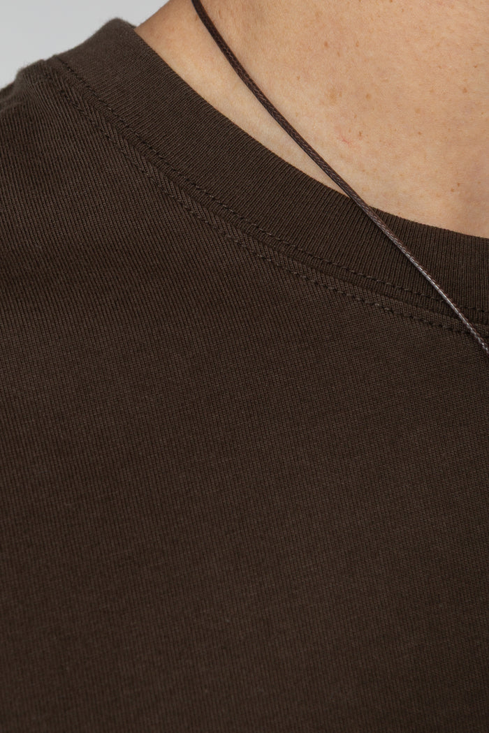 Relaxed Crewneck T-Shirt - Charcoal Brown