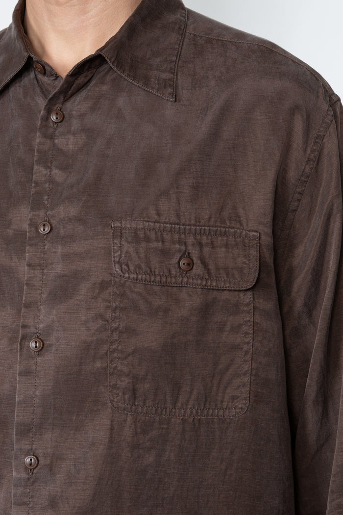 Relaxed Two Pocket Shirt - Brown