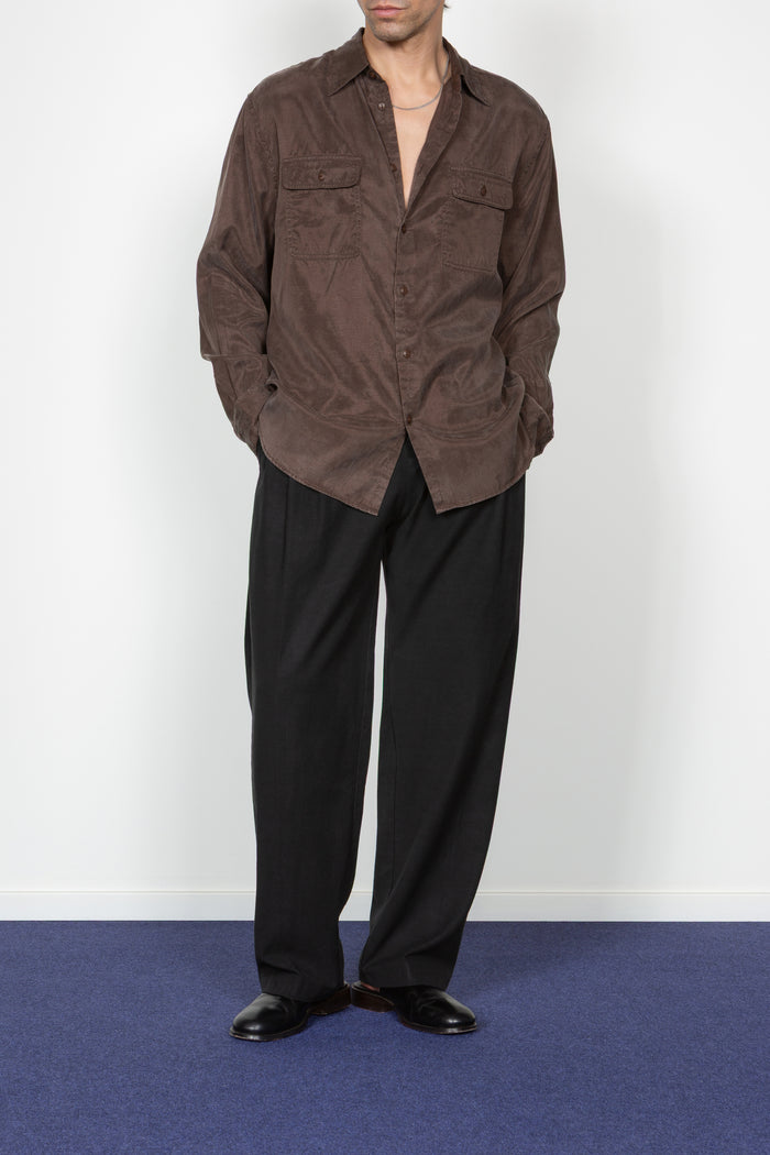 Relaxed Two Pocket Shirt - Brown