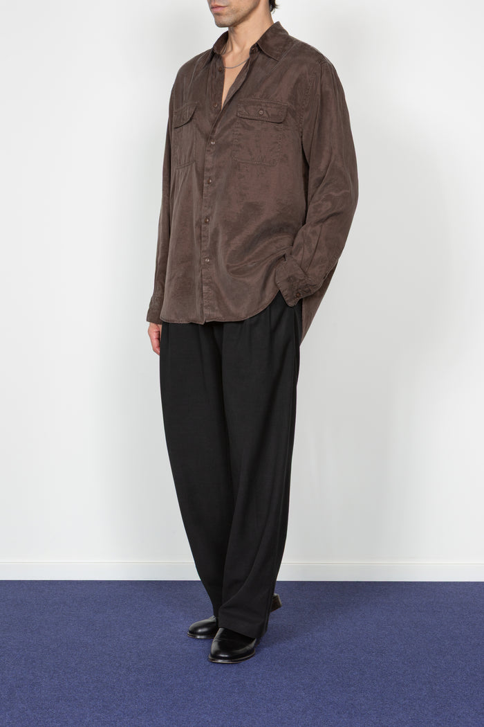Relaxed Two Pocket Shirt - Brown