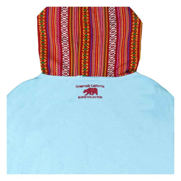 Removable Bear Phoenix Blue Tall Pullover Hoodie