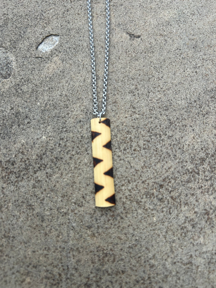 Rivercane Necklace on 18 inch Stainless Steel Chain- Kohv Collective