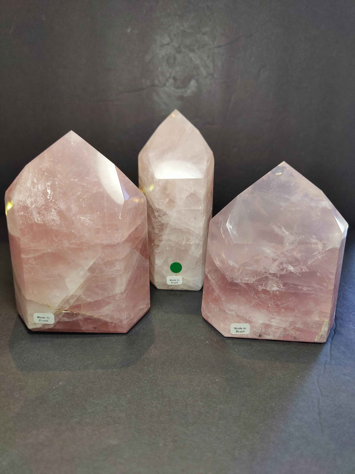 Rose Quartz Polished Obelisk Tower Sculpture - Smokin Resin Company