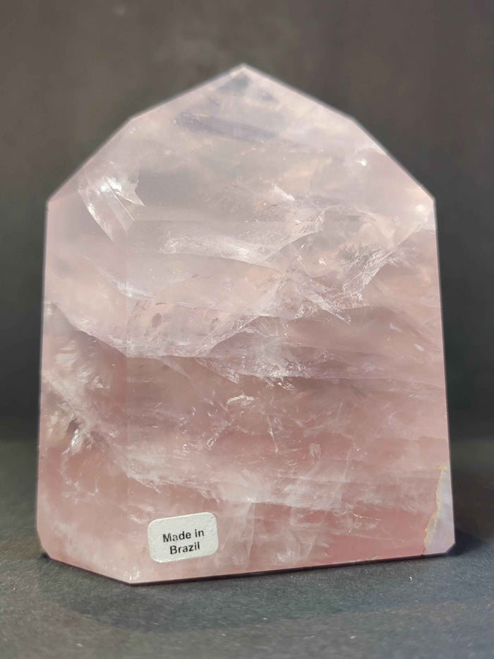 Rose Quartz Polished Obelisk Tower Sculpture - Smokin Resin Company