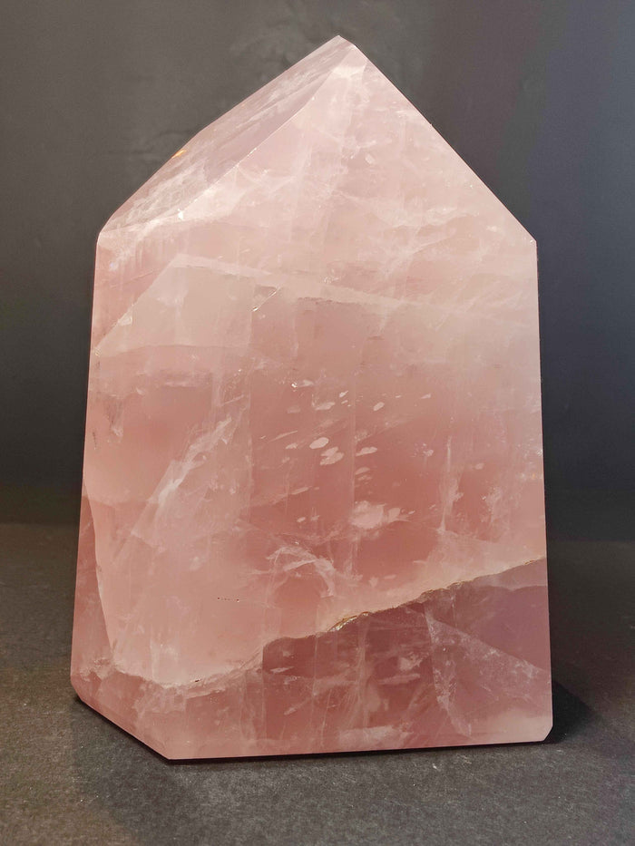 Rose Quartz Polished Obelisk Tower Sculpture - Smokin Resin Company