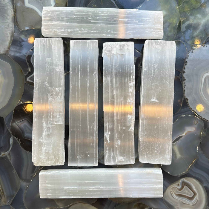 Rough Selenite Bar (L) - Smokin Resin Company