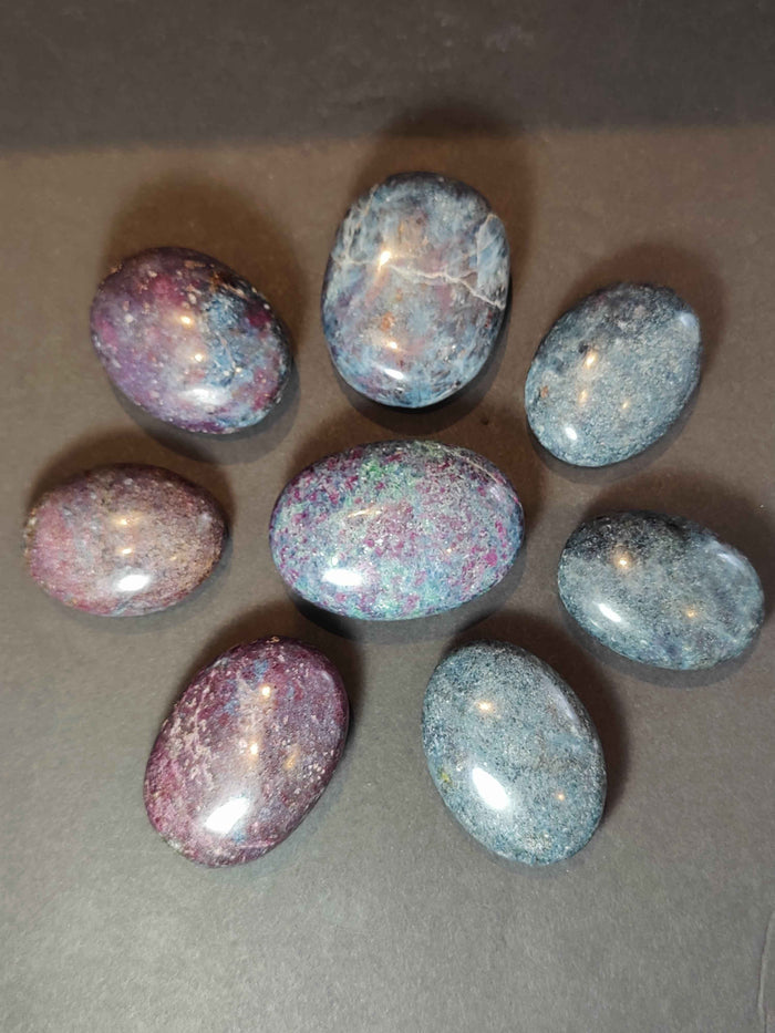 Ruby Kyanite Polished Spheres & Palmstones - Smokin Resin Company