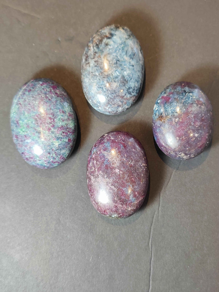 Ruby Kyanite Polished Spheres & Palmstones - Smokin Resin Company
