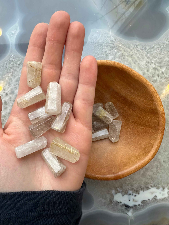 Rutilated Quartz Crystal Point (sm) - Smokin Resin Company