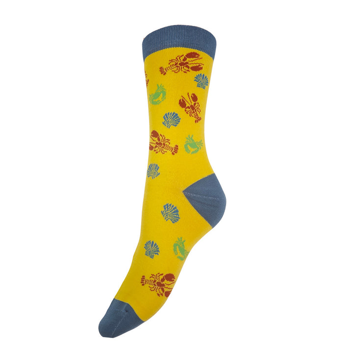 Scallops and Lobster Bamboo Socks
