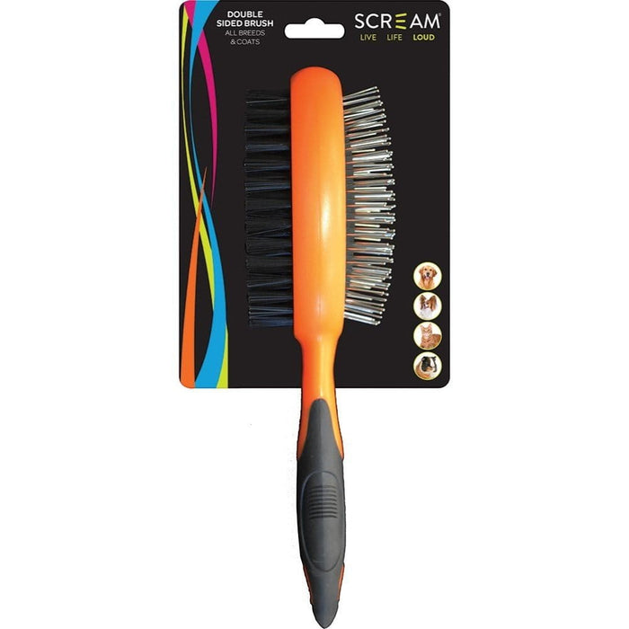 Scream Scream DOUBLE SIDED BRUSH Loud Orange 25x8cm