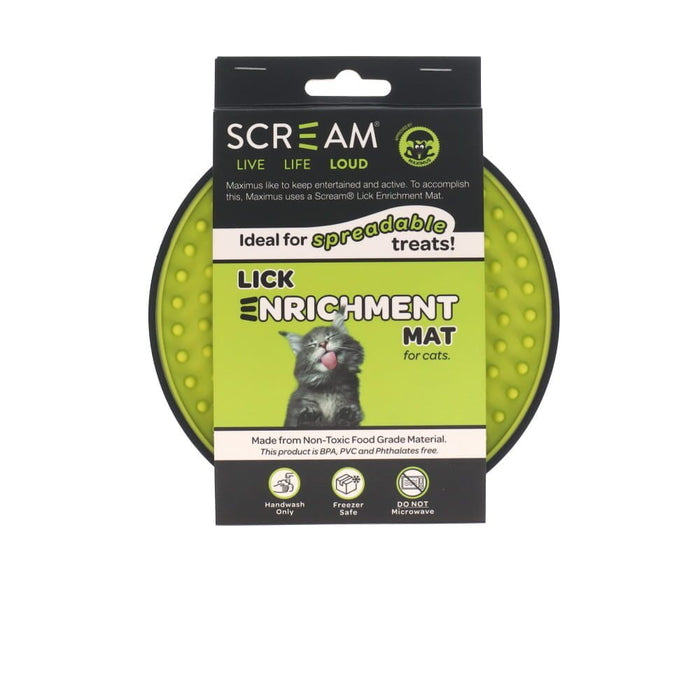 Scream Xtreme Loud Green Scream LICK ENRICHMENT MAT Round