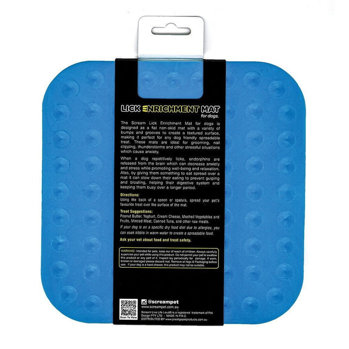 Scream Scream LICK ENRICHMENT MAT (TPR) NON-SKID BASE - SQUARE
