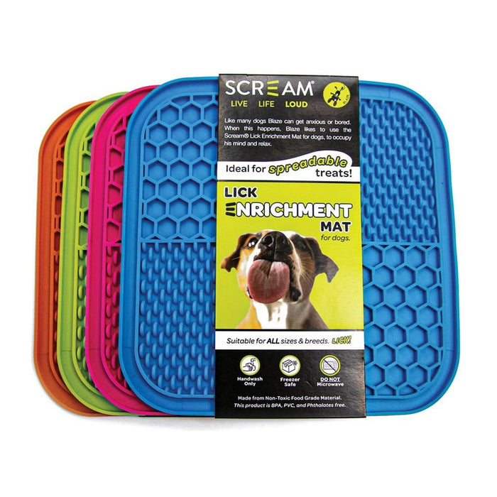 Scream Scream LICK ENRICHMENT MAT (TPR) NON-SKID BASE - SQUARE