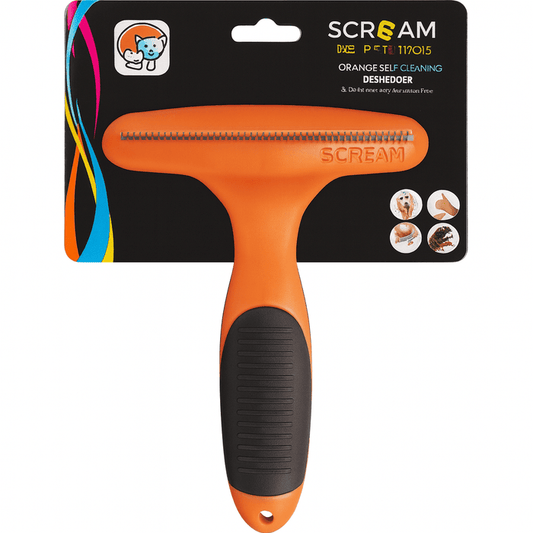Dogtraining101 Retail Super Store SCREAM Rotating Short Pin Rake Loud Orange 15cm (short pin 1.5cm)