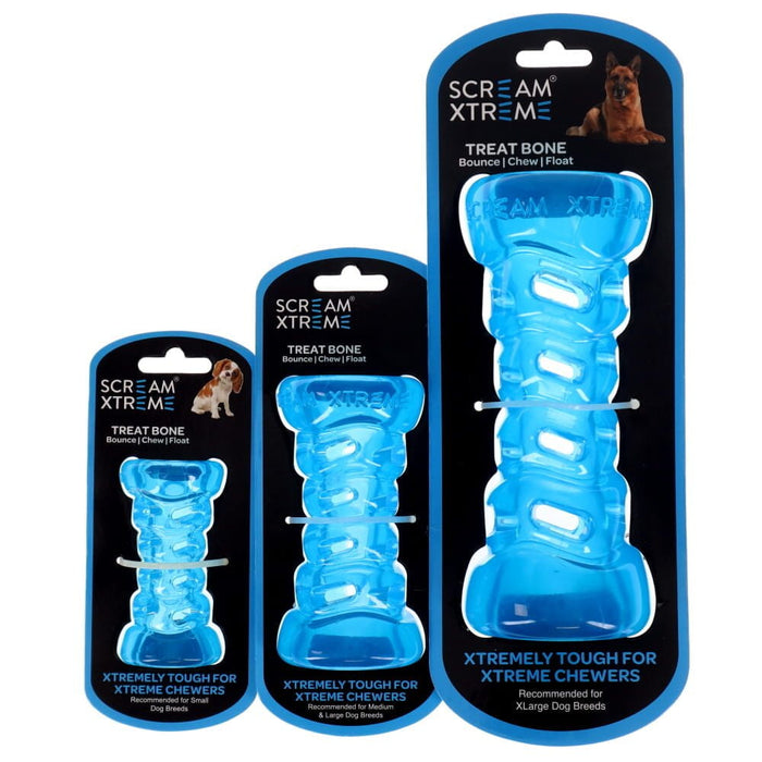 Scream Xtreme Small Scream Xtreme TREAT BONE - Loud Blue