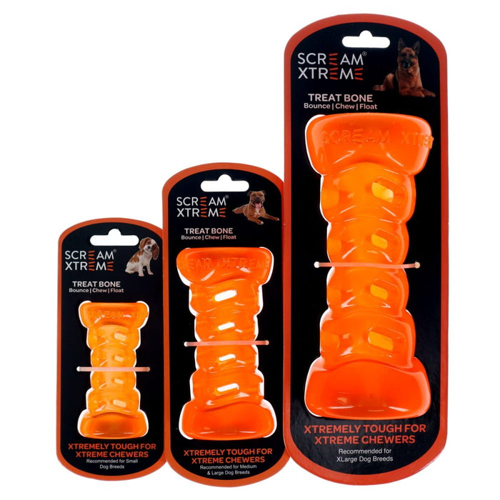 Scream Xtreme Small Scream Xtreme TREAT BONE - Loud Orange