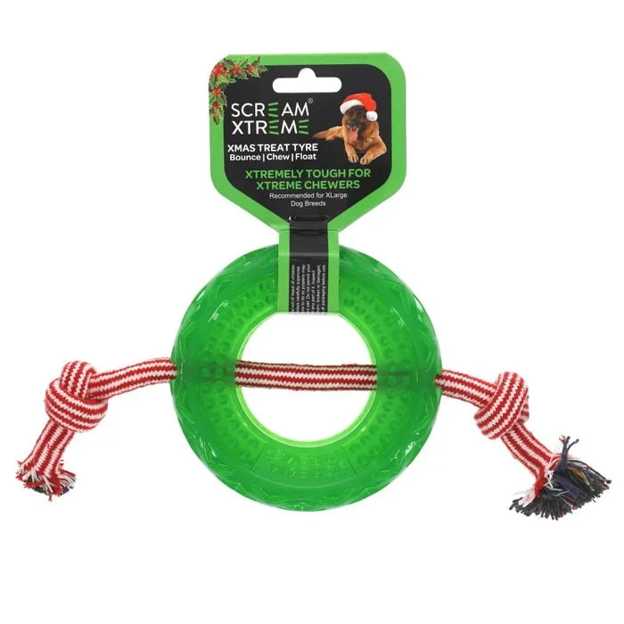 Scream Xtreme Scream Xtreme Xmas TREAT TYRE Loud Green with Rope - XL