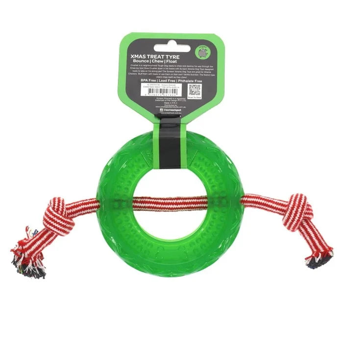Scream Xtreme Scream Xtreme Xmas TREAT TYRE Loud Green with Rope - XL