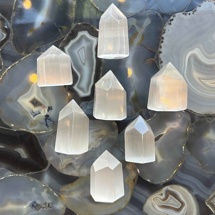 Selenite Obelisk 2.5" - 3" - Smokin Resin Company