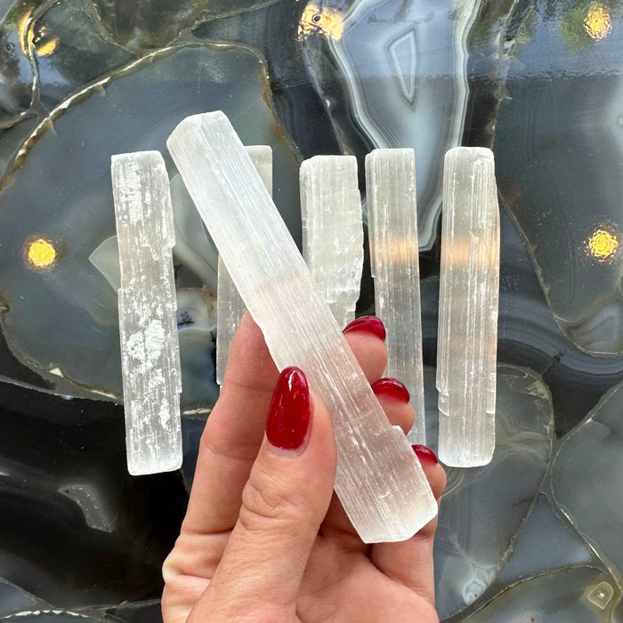 Selenite Stick 15cm from Morocco - Smokin Resin Company